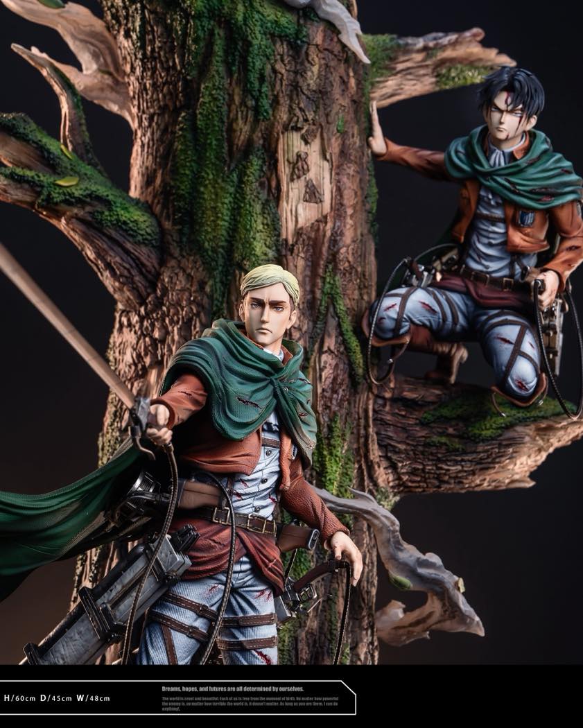 Levi Ackerman & Erwin Smith resin statue Hertz studio anime figure