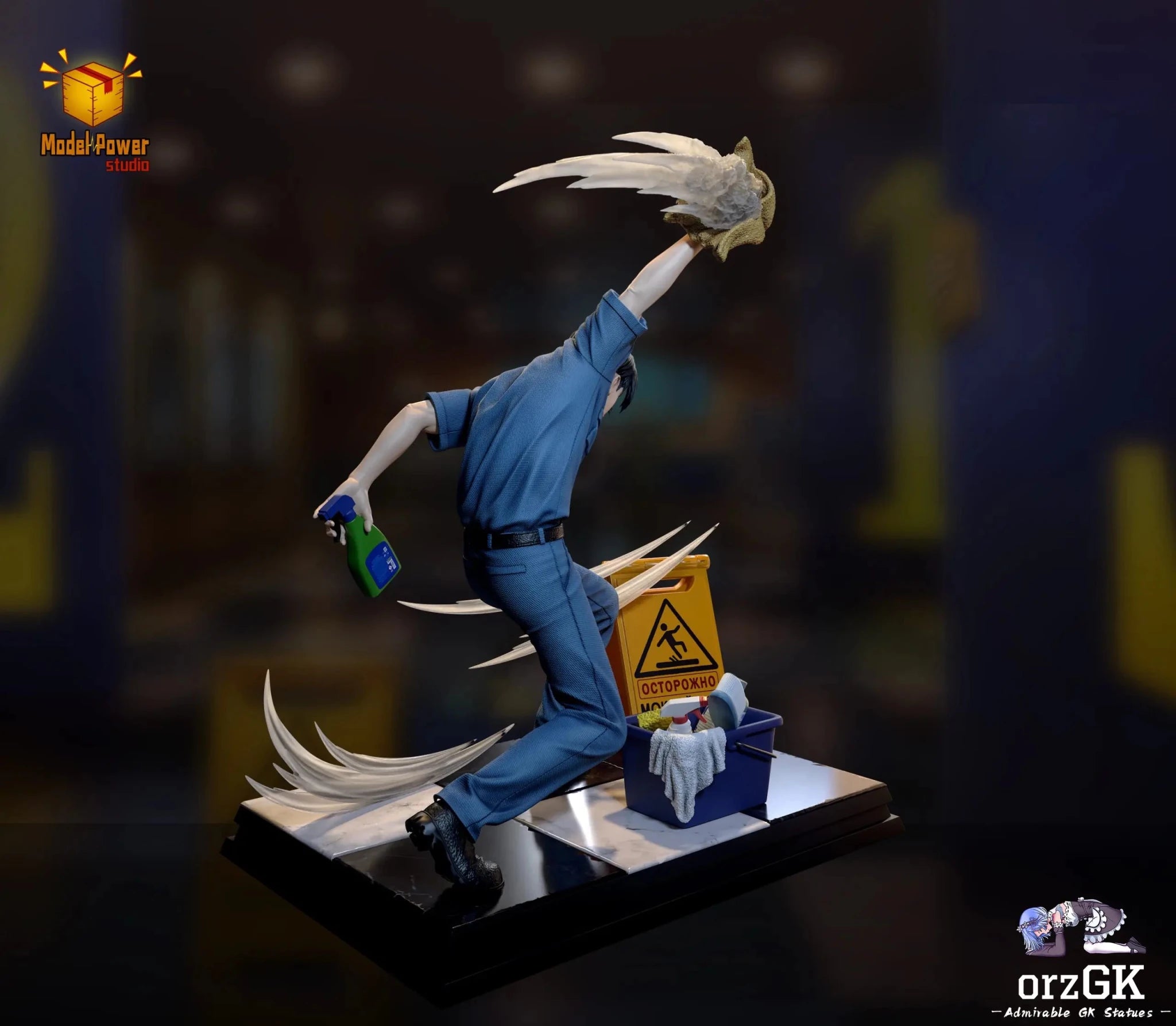 Model Power Studio - Cleaner Levi Attack on Titan resin statue Navy Toys anime figure