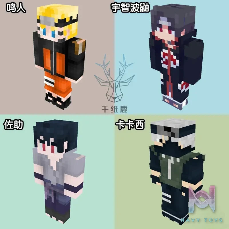 Qian Zhi Lu Studio – Steve Creeper Solid 303 Articulated 3D Paper Model DIY Minecraft