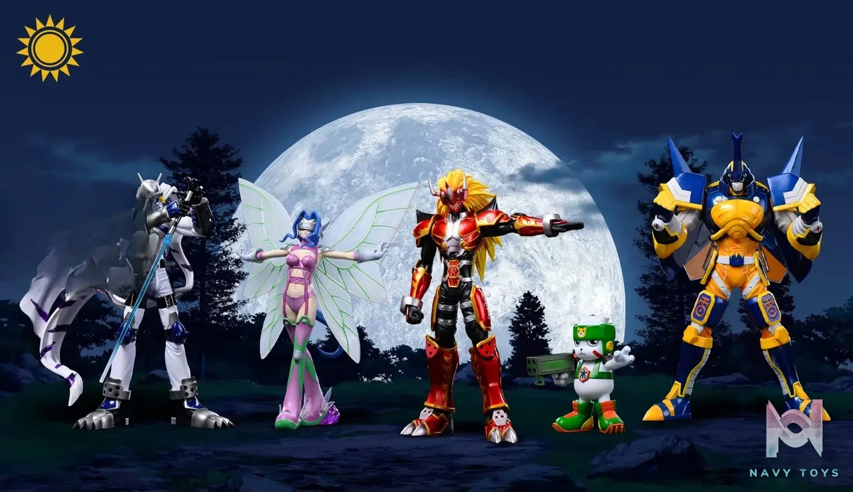 Sun Toys Studio – Agnimon X Wolfmon X Blitzmon X Fairymon X Chackmon Digimon