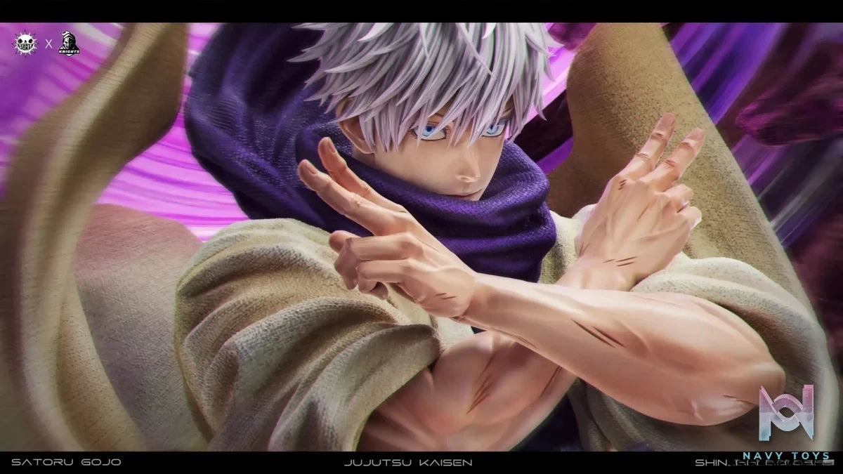 ZanyJoke Studio & Temple Studio - Jujutsu Kaisen S01 Gojo Satoru, the Battle of the Demon Realm Shinjuku resin statue Navy Toys anime figure
