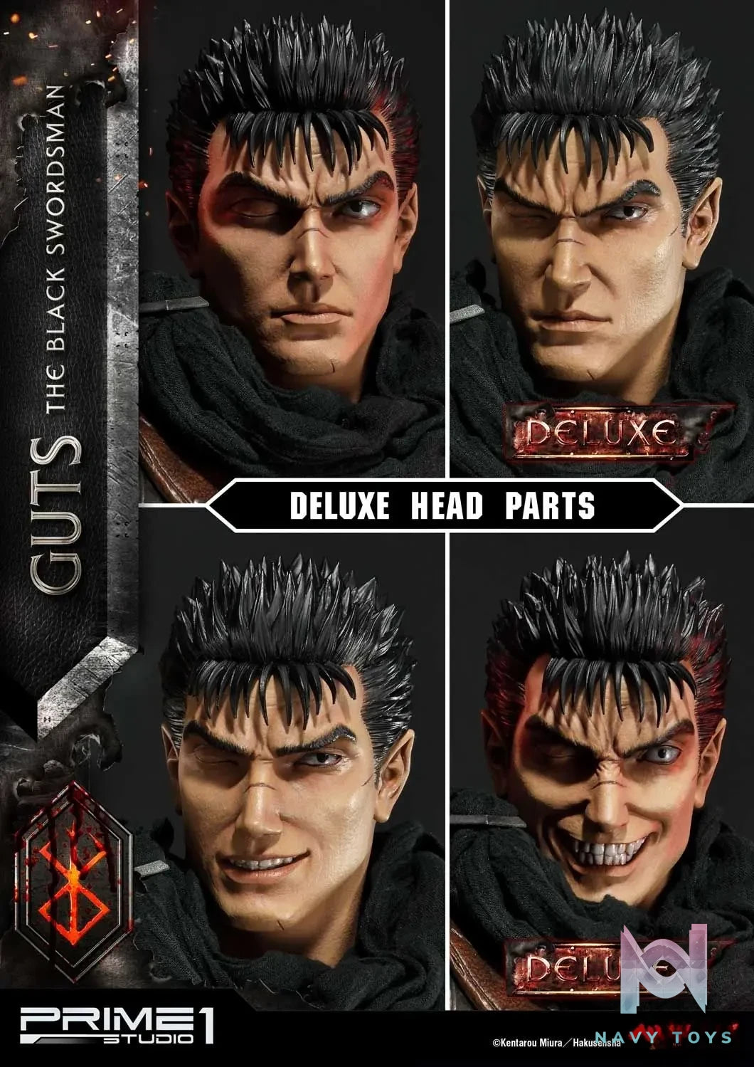 Prime 1 Studio – Museum Masterline Berserk Guts The Black Swordsman MMBR-01 MMBR-01DX (Licensed)
