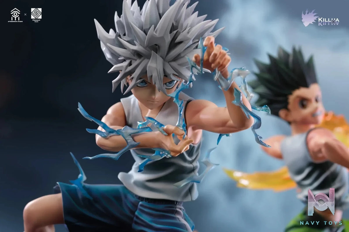 Aftershock Studio & Fibonacci Studio - HUNTER × HUNTER Killua Zoldyck & Gon Freecss resin statue Navy Toys anime figure