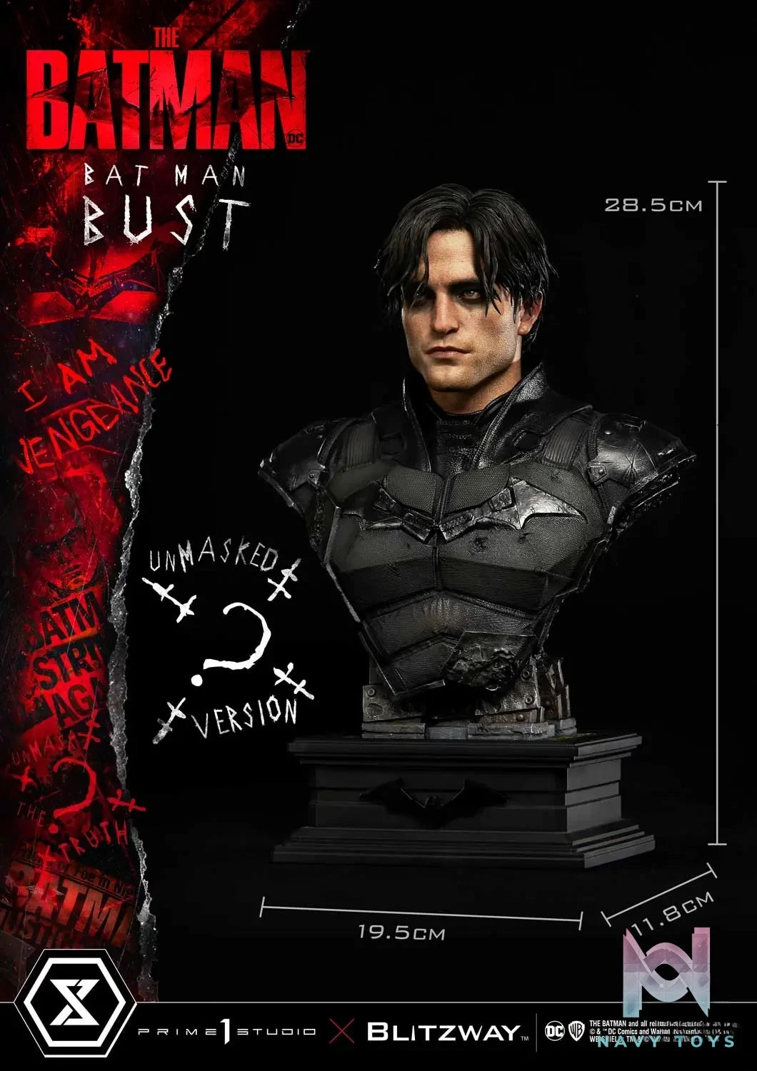 Prime 1 Studio – Premium Bust The Batman (Film) The Batman PBDC-09 PBDC-10 (Licensed)