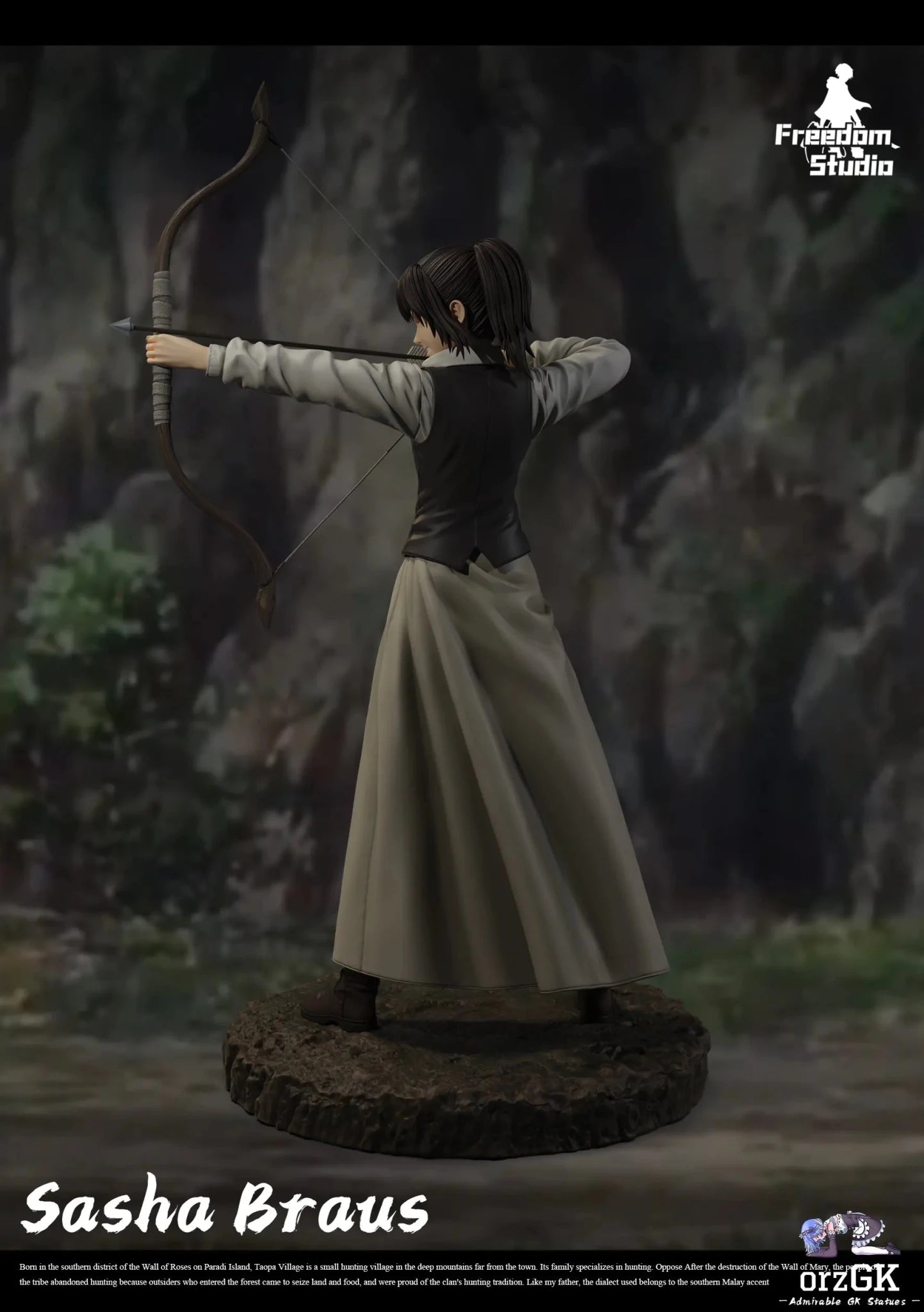Freedom Studio - Attack on Titan Archery - Sasha Braus resin statue Navy Toys anime figure