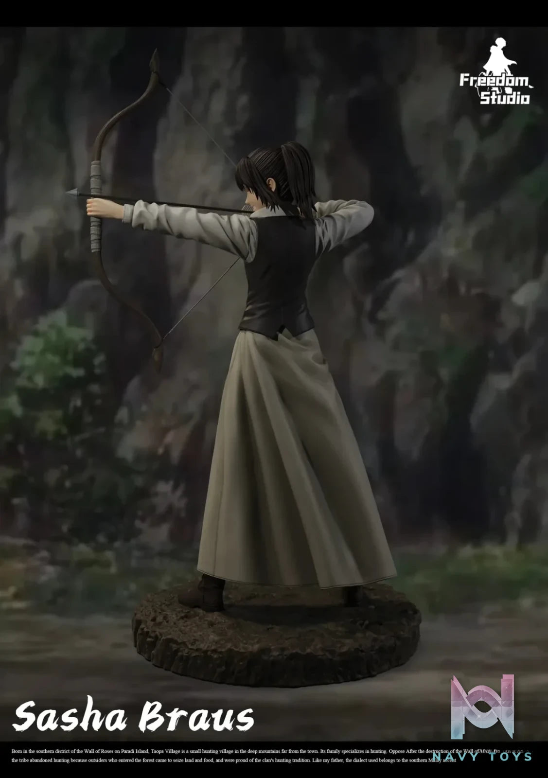Freedom Studio - Attack on Titan Archery - Sasha Braus resin statue Navy Toys anime figure