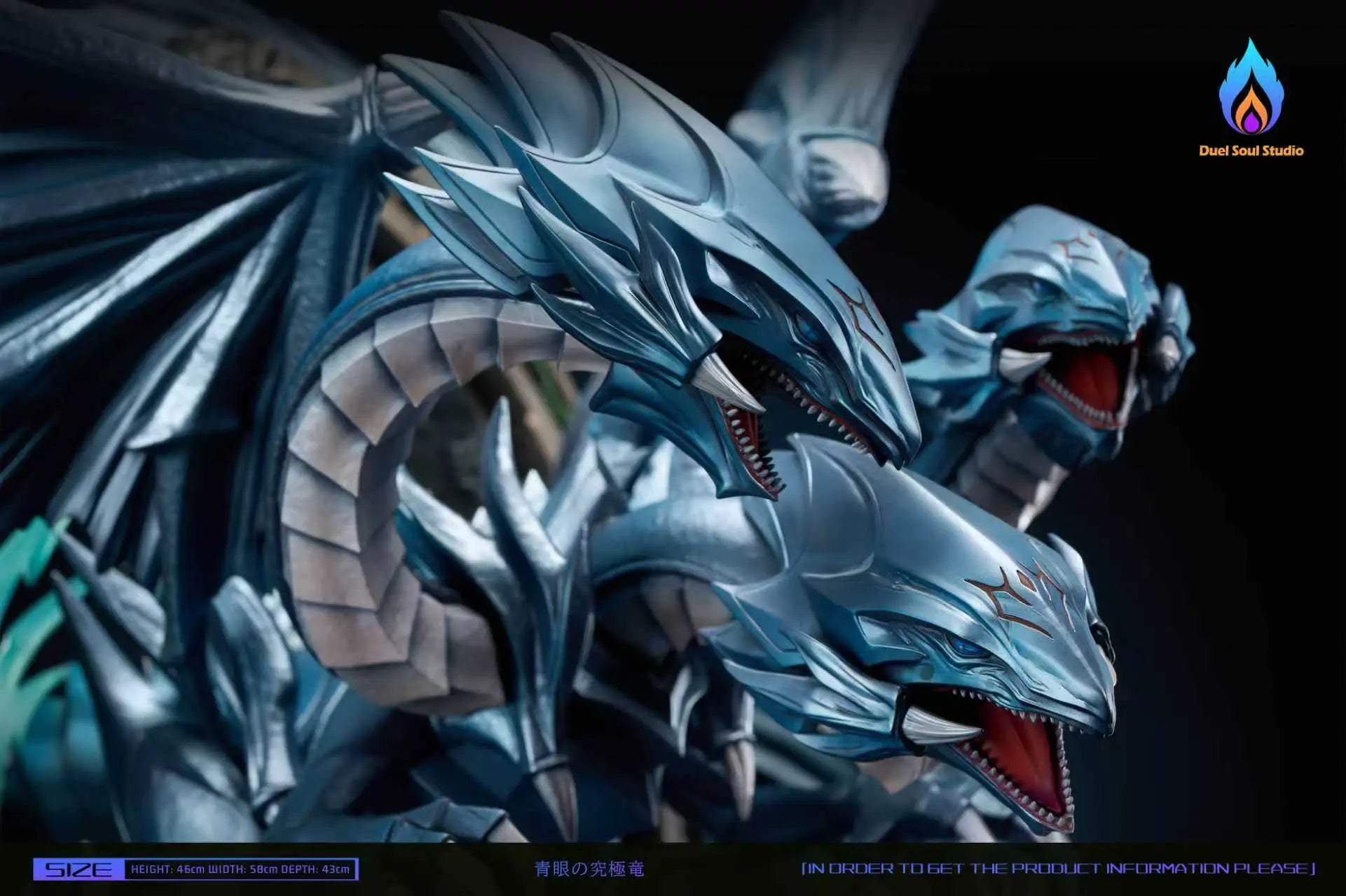 Duel Soul Studio - Yu - Gi - Oh! Blue - Eyes Ultimate Dragon Summoning resin statue Navy Toys anime figure