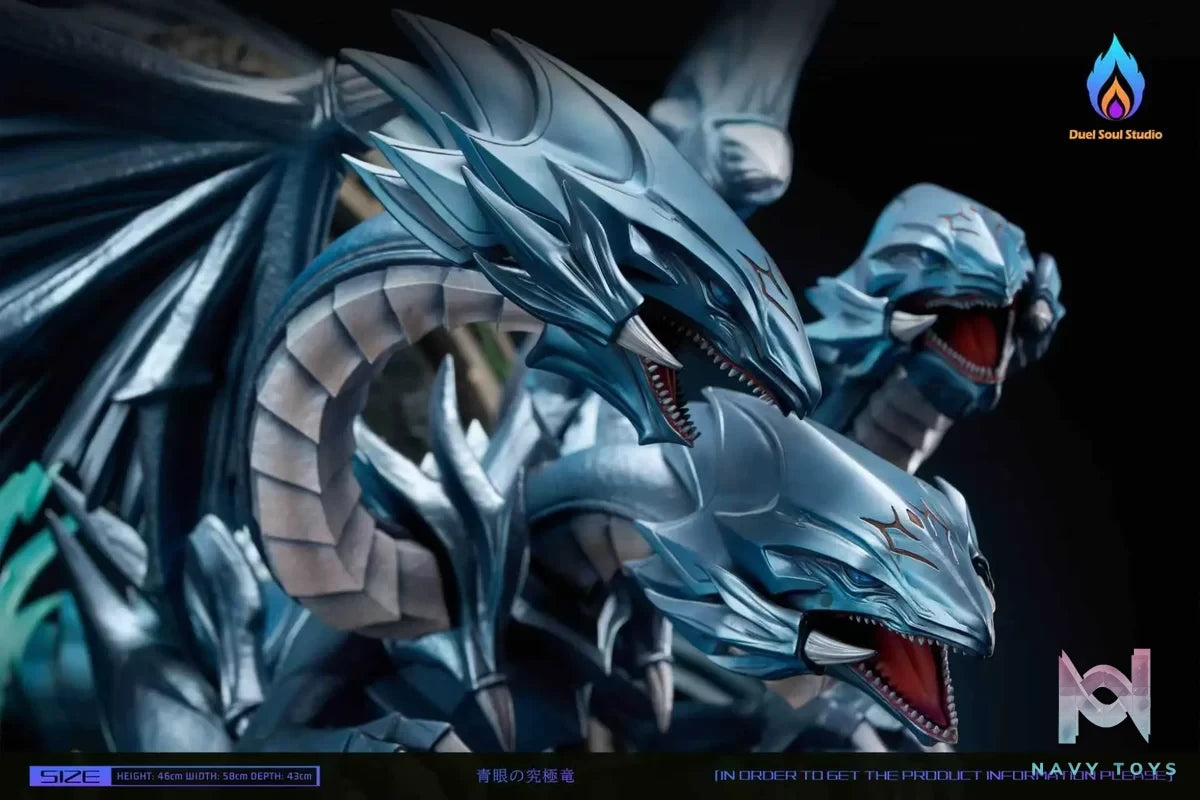 Duel Soul Studio - Yu - Gi - Oh! Blue - Eyes Ultimate Dragon Summoning resin statue Navy Toys anime figure