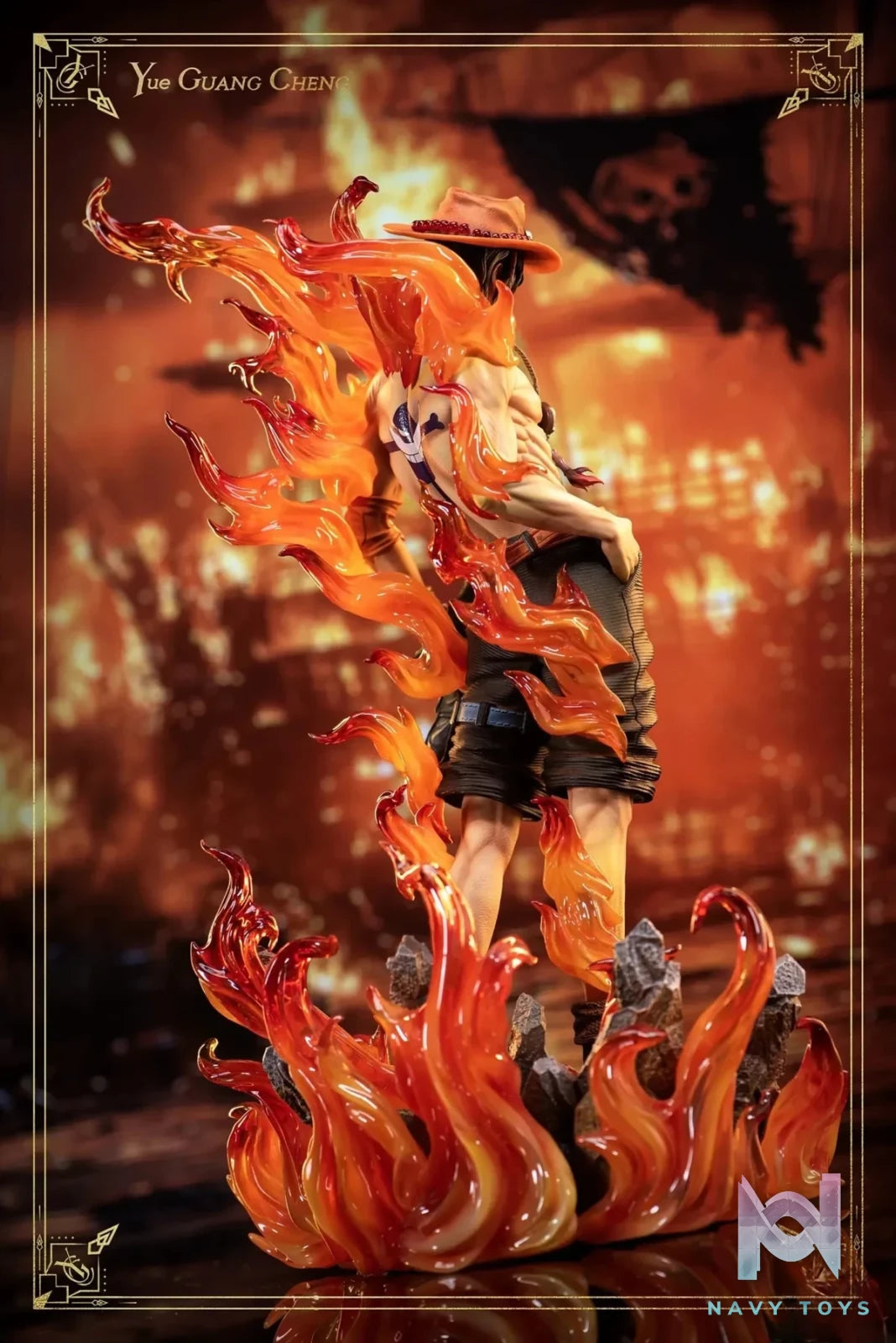 YUE GUANG CHENG Studio - One Piece Portgas D. Ace resin statue Navy Toys anime figure