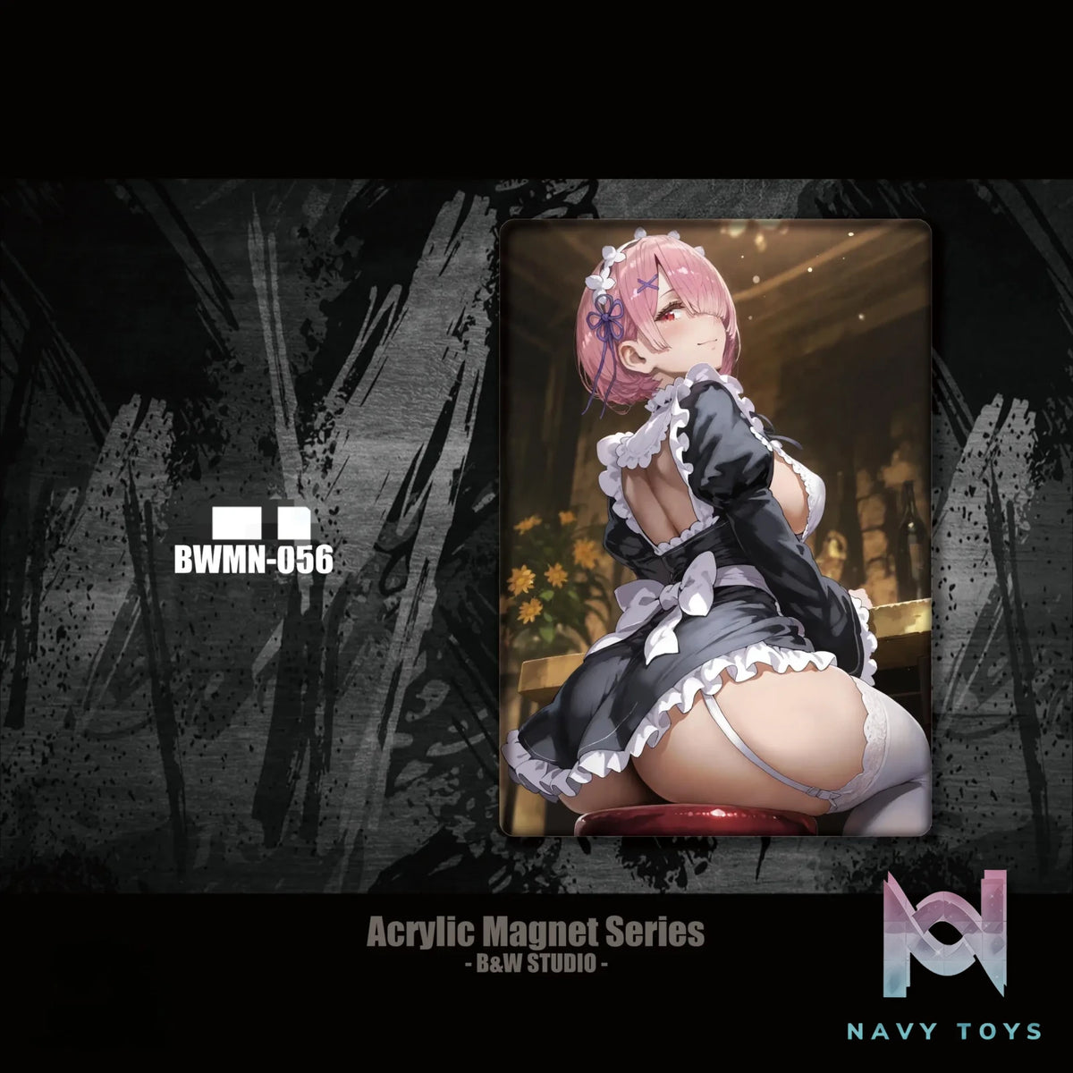 B&W Studio – Ram Acrylic Refrigerator Magnet Re: Zero – Starting Life in Another World BWMN-056
