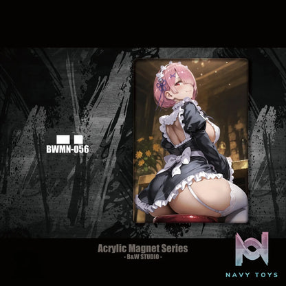B&W Studio – Ram Acrylic Refrigerator Magnet Re: Zero – Starting Life in Another World BWMN-056