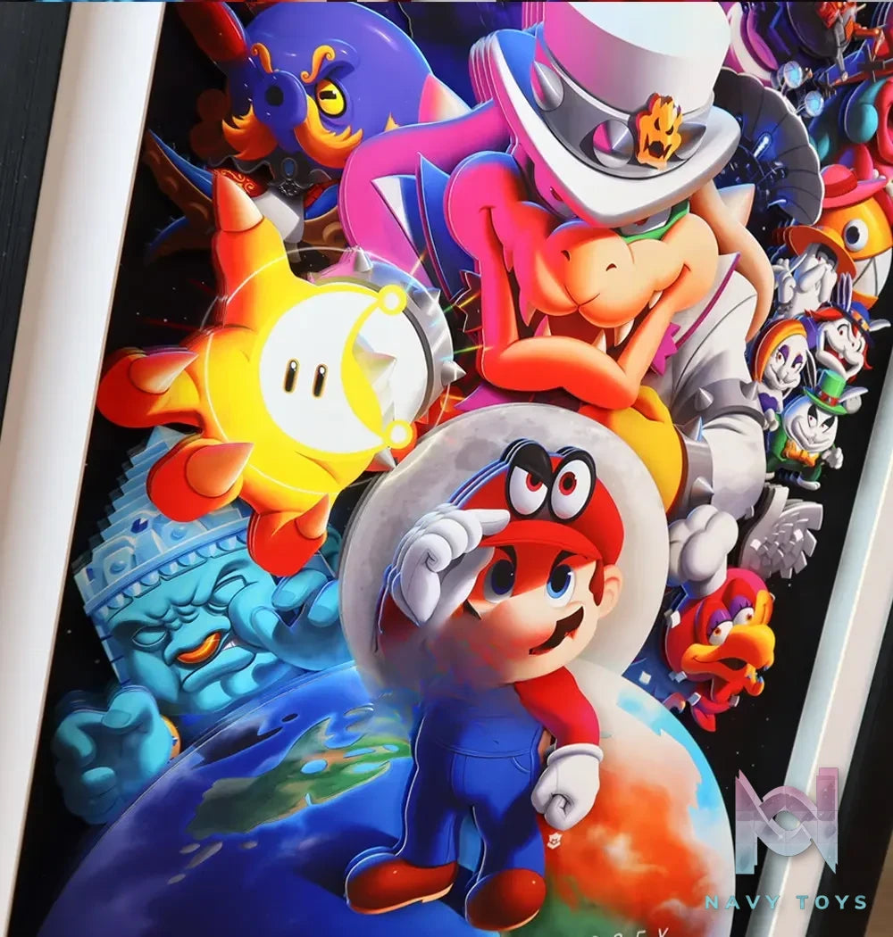 KALA HOME Studio – Super Mario Multiple Characters #02 3D Decorative Painting Super Mario