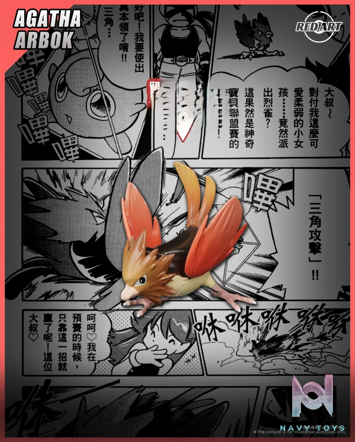 Red Art Studio – Pokémon Professor Samuel Oak x Spearow Pokémon