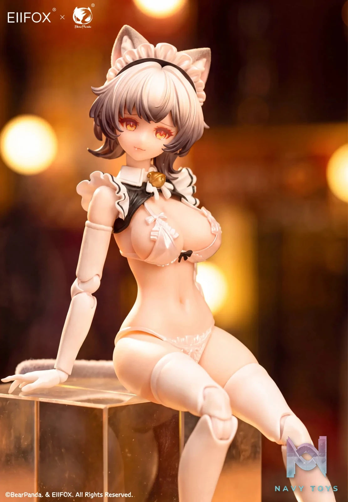 EIIFOX X BearPanda – Cat Maid Little Pudding 1/12 Scale Action Figure (Licensed)