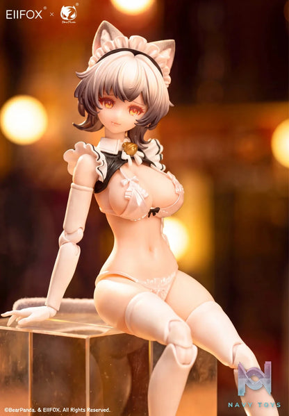 EIIFOX X BearPanda – Cat Maid Little Pudding 1/12 Scale Action Figure (Licensed)