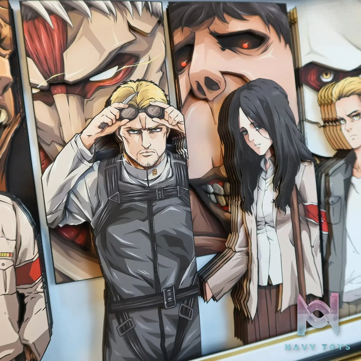 KALA HOME Studio – Attack on Titan Multiple Characters #02 Titan 3D Decorative Painting Attack on Titan