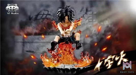 Yz Studio - One Piece Whitebeard Pirates 2nd Division Commander Portgas D. Ace resin statue Navy Toys anime figure