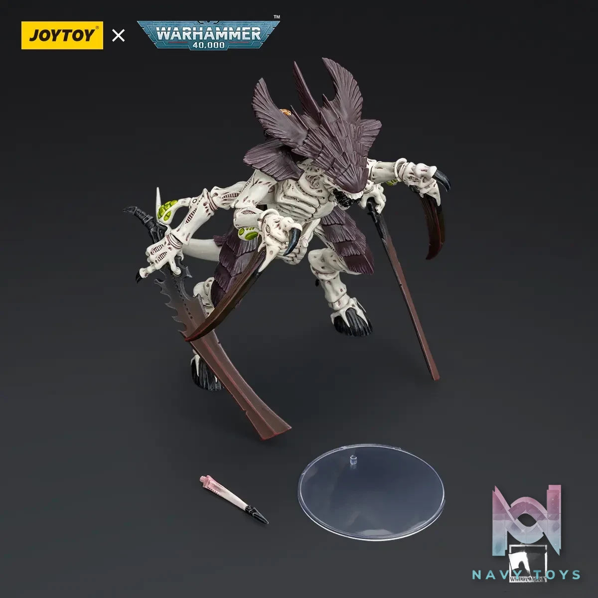 JOYTOY Studio – Warhammer 40,000 Tyranids Hive Fleet Leviathan Tyranid Warrior with Boneswords 2 JT8766 (Licensed)