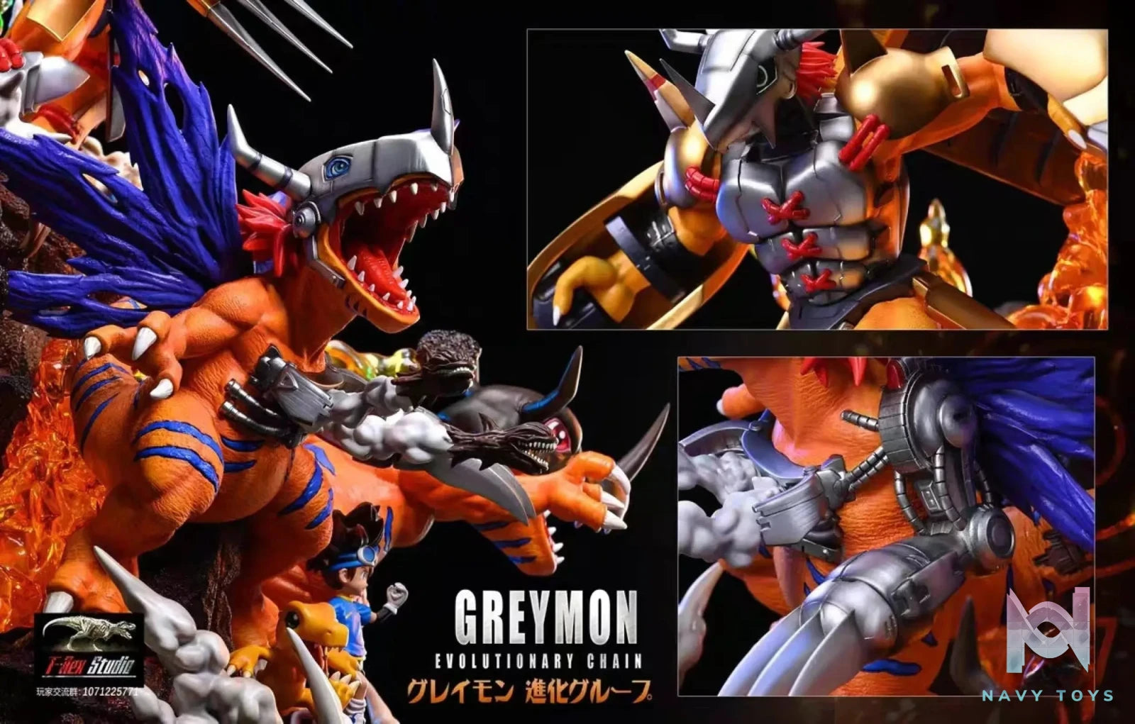 T-REX Studio – Digimon Agumon Evolution Group