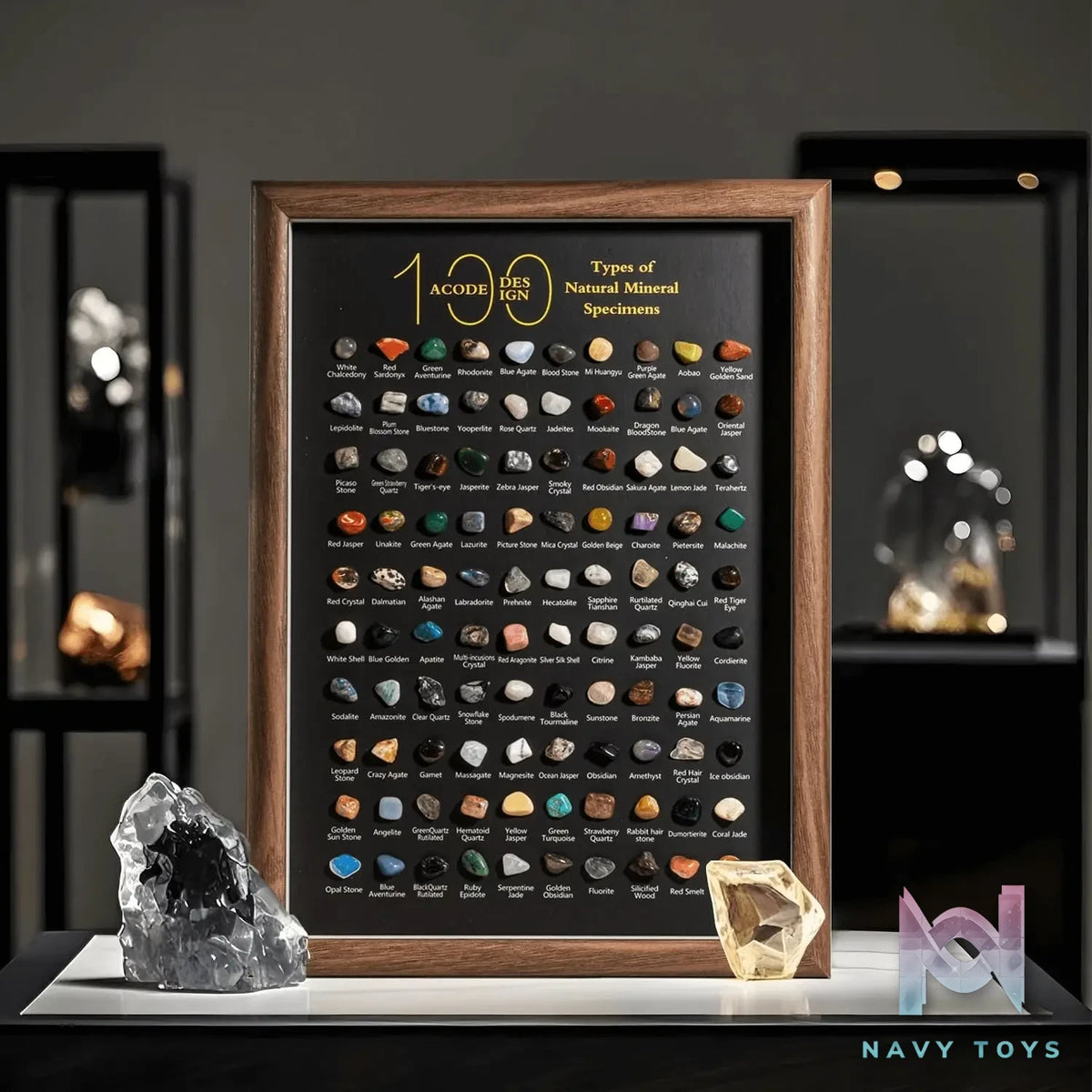 Orz Collectibles – 100 Kinds of Mineral Specimens Natural Crystal Rock Stone Science Ore Collection
