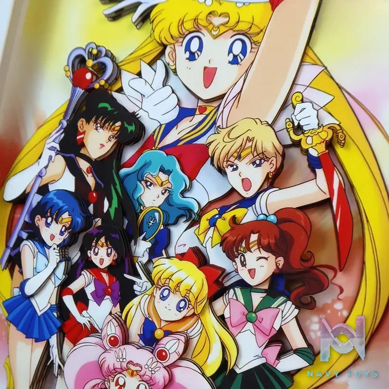 KALA HOME Studio – Sailor Moon Multiple Characters #03 3D Decorative Painting Sailor Moon