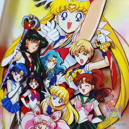 KALA HOME Studio – Sailor Moon Multiple Characters #03 3D Decorative Painting Sailor Moon