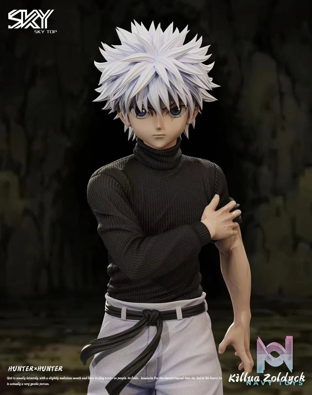 ハンター×ハンター Sky top-STUDIO 3.0 キルア フィギュア Killua Zoldyck Hunter x Hunter Sky Top Studio | Statue - Navy Toys