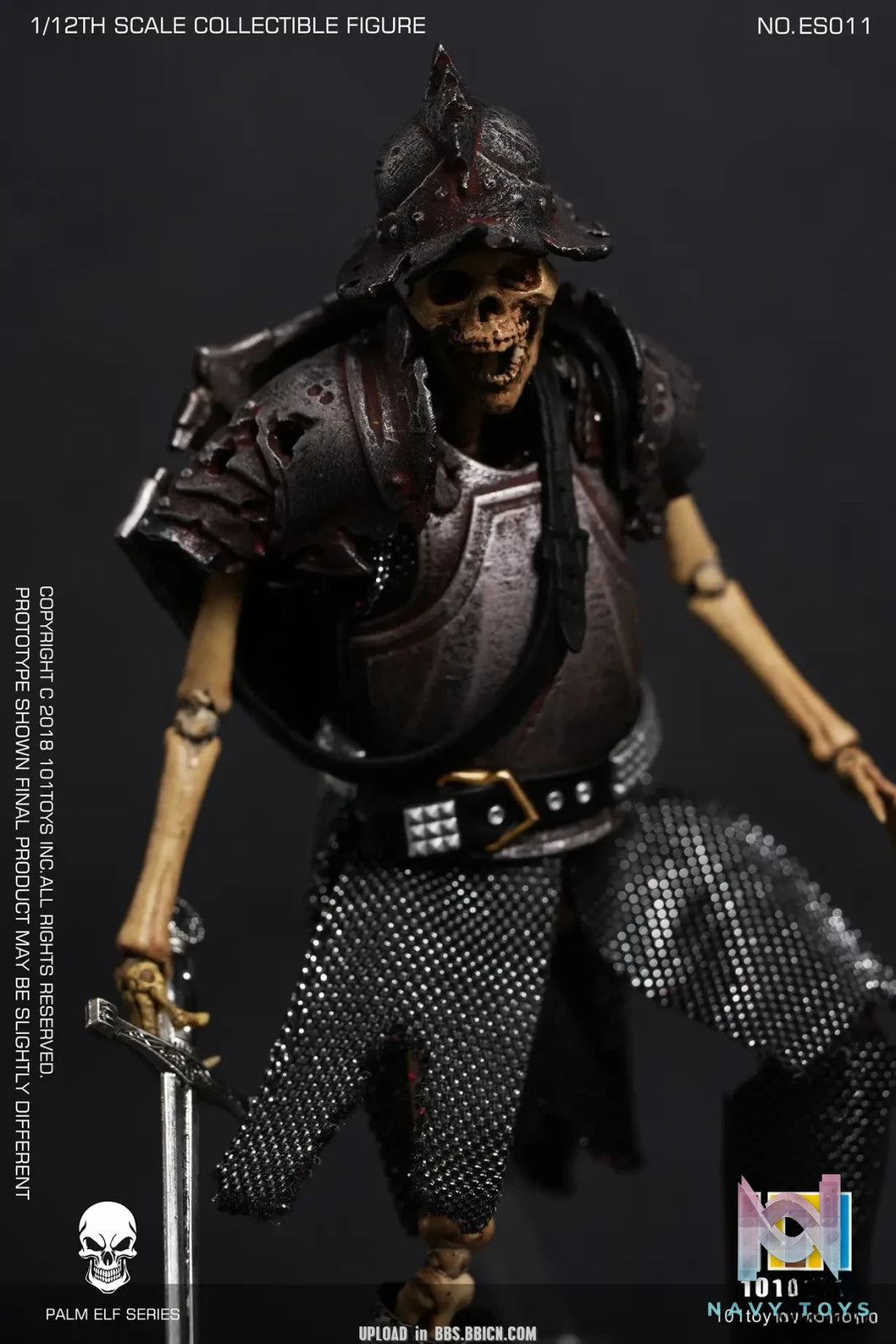 101Toys – Original 1/12 NO.ES010 PALM ELF SERIES- Skeleton Medieval Knight (Licensed)