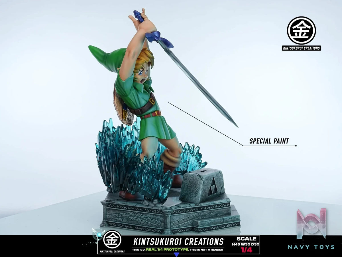 KINTSUKUROI CREATIONS Studio – The Legend of Zelda YOUNG LINK PULLING MASTER SWORD