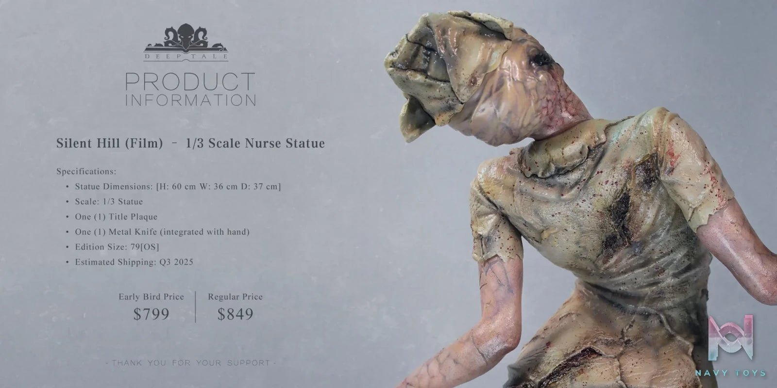 Deep Tale Studio – Silent Hill (Film) – 1/3 Scale Nurse Statue