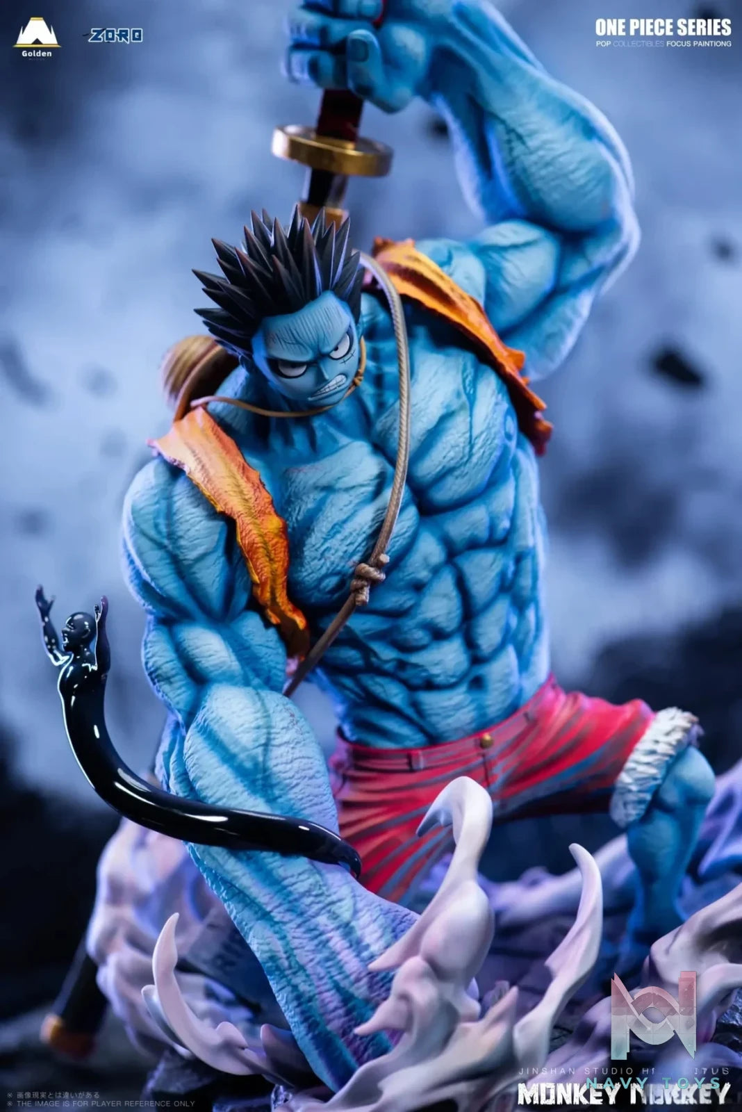 Jinshan Studio - One Piece Horror Series 2 Nightmare Luffy resin statue Navy Toys anime figure