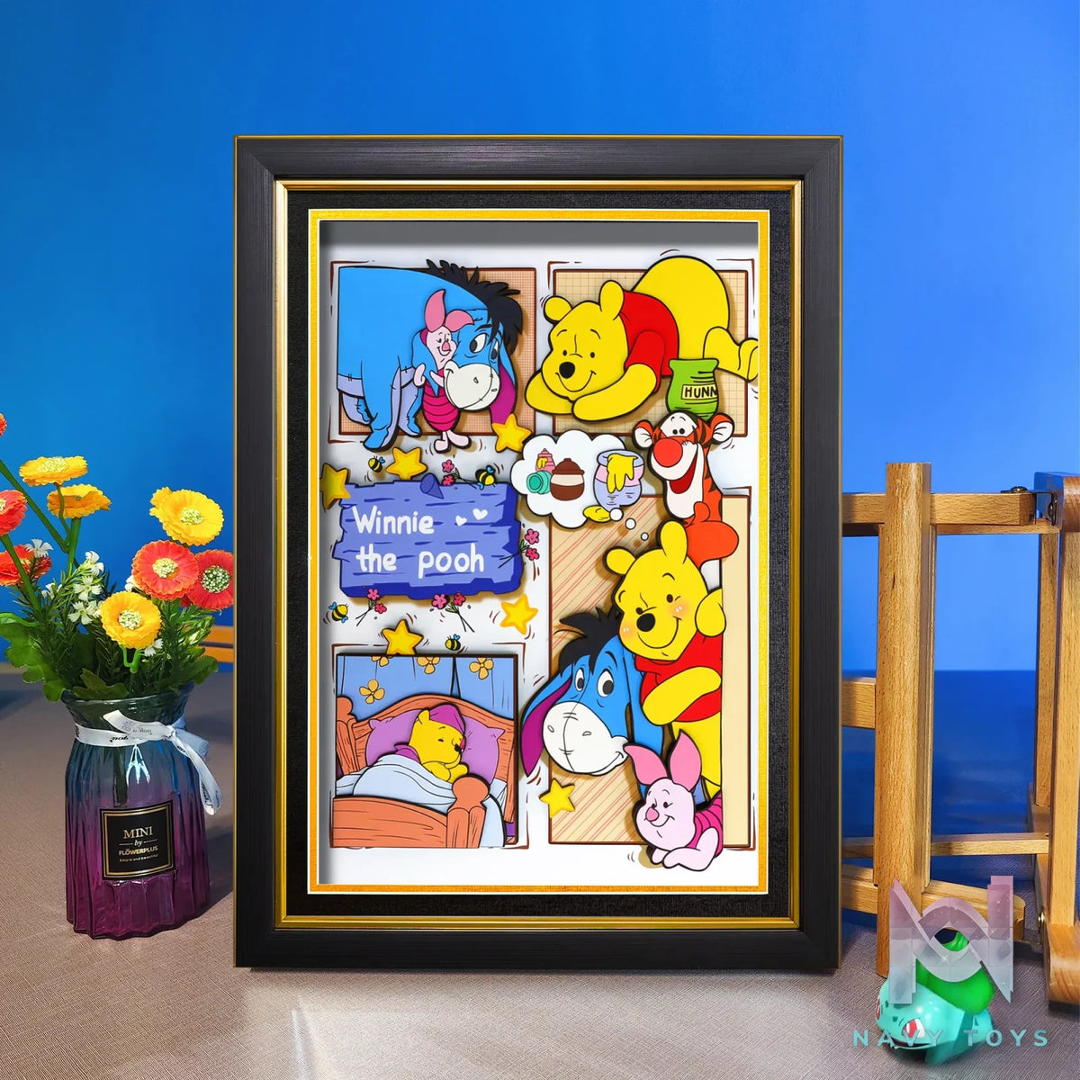 Yu Zhi Jiang Studio – Winnie the Pooh Multiple Characters 3D Decorative Painting Winnie the Pooh and Friends