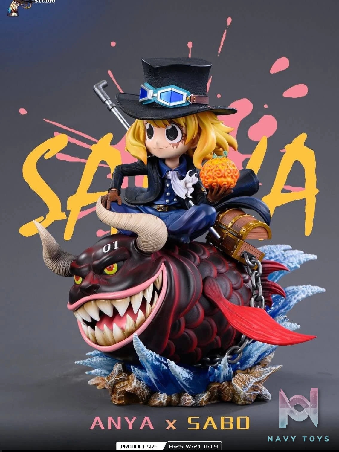 Anya x Sabo resin statue BiuBiu Studio anime figure