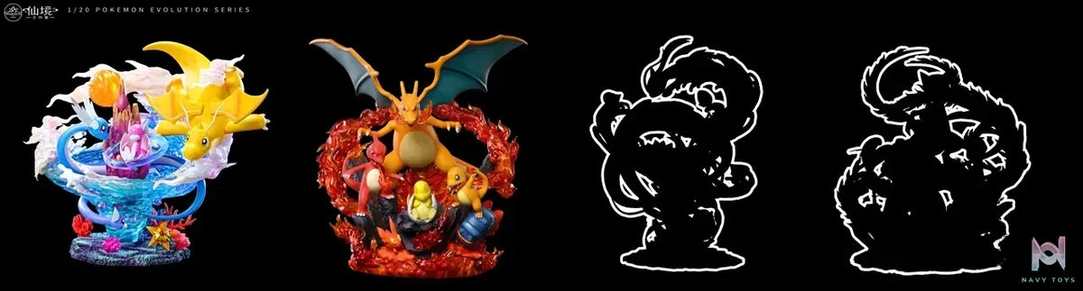 Wonderland Studio – Pokémon Evolution Series #2 Charizard Family