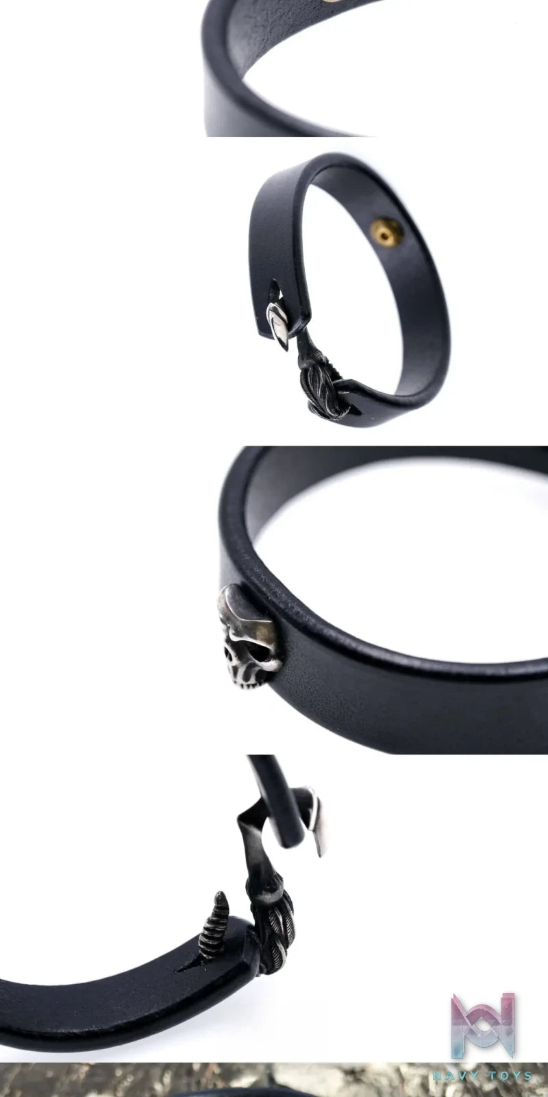 Raven Studio (silver jewelry) – Claw & Skull Leather Bracelet Original