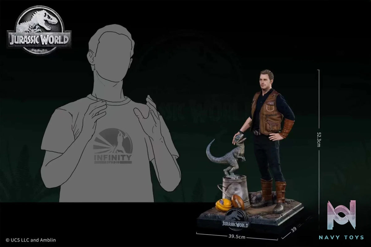 INFINITY Studio – Jurassic World 2 Owen Grady & Little Blue (Licensed)