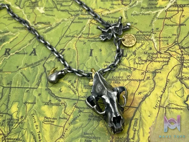 Shou Jiang Studio – Original Design Realistic Tiger Skull Pendant Original