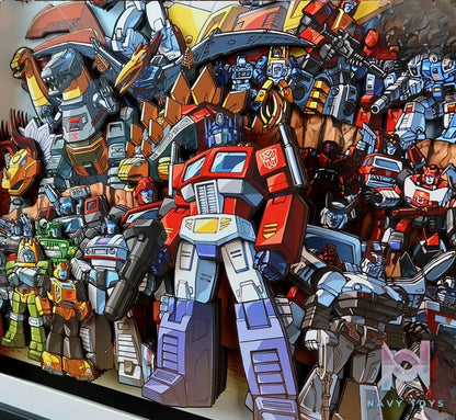 KALA HOME Studio – Transformers Multiple Characters #01 3D Decorative Painting Transformers