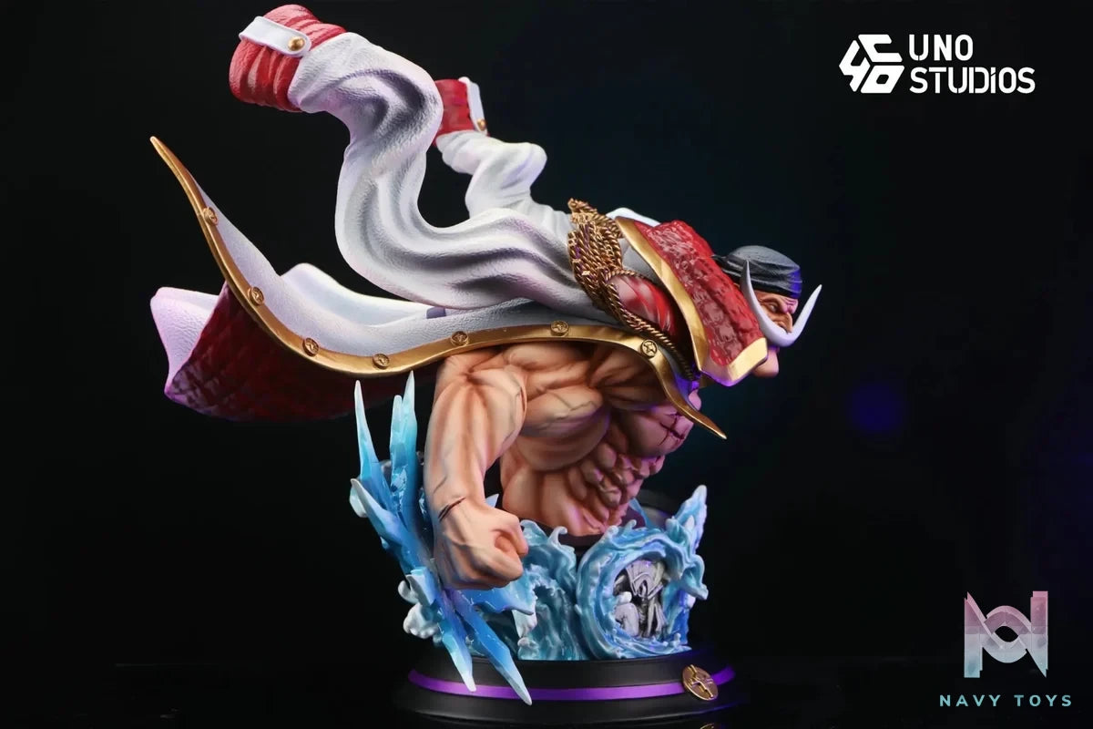 UNO Studio - One Piece Whitebeard Desk Figure Bust resin statue Navy Toys anime figure