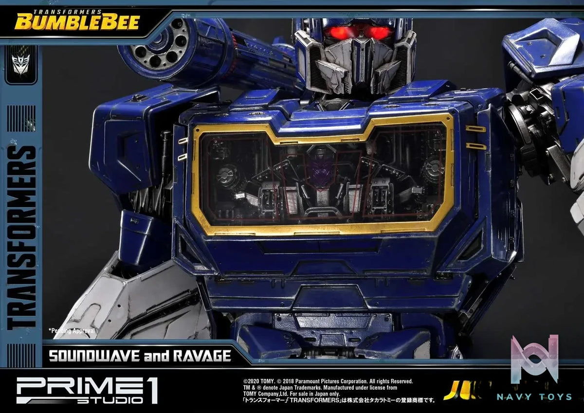 Prime 1 Studio – Museum Masterline Transformers: Bumblebee (Film) Soundwave & Ravage MMTFM-27 MMTFM-27EX (Licensed)