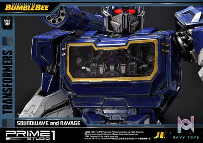 Prime 1 Studio – Museum Masterline Transformers: Bumblebee (Film) Soundwave & Ravage MMTFM-27 MMTFM-27EX (Licensed)