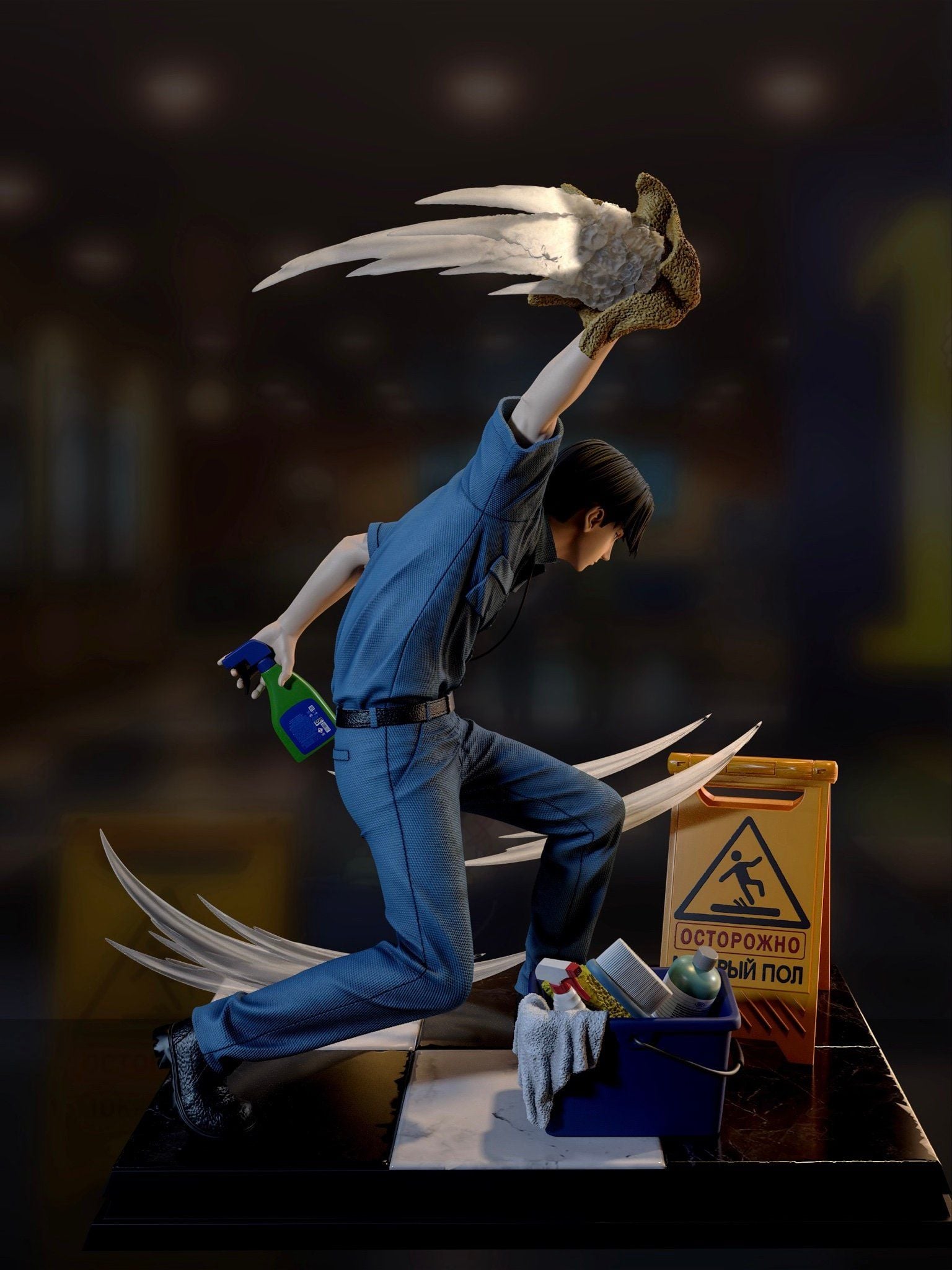 Cleaner Levi - Attack On Titan - Model Power Studio resin statue Model Power Studio anime figure