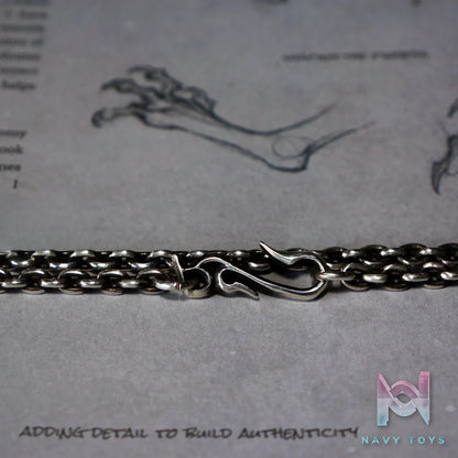 Raven Studio (silver jewelry) – Original Exclusive Design RS Brand Letter Hook 4.5mm Thick Curb Chain