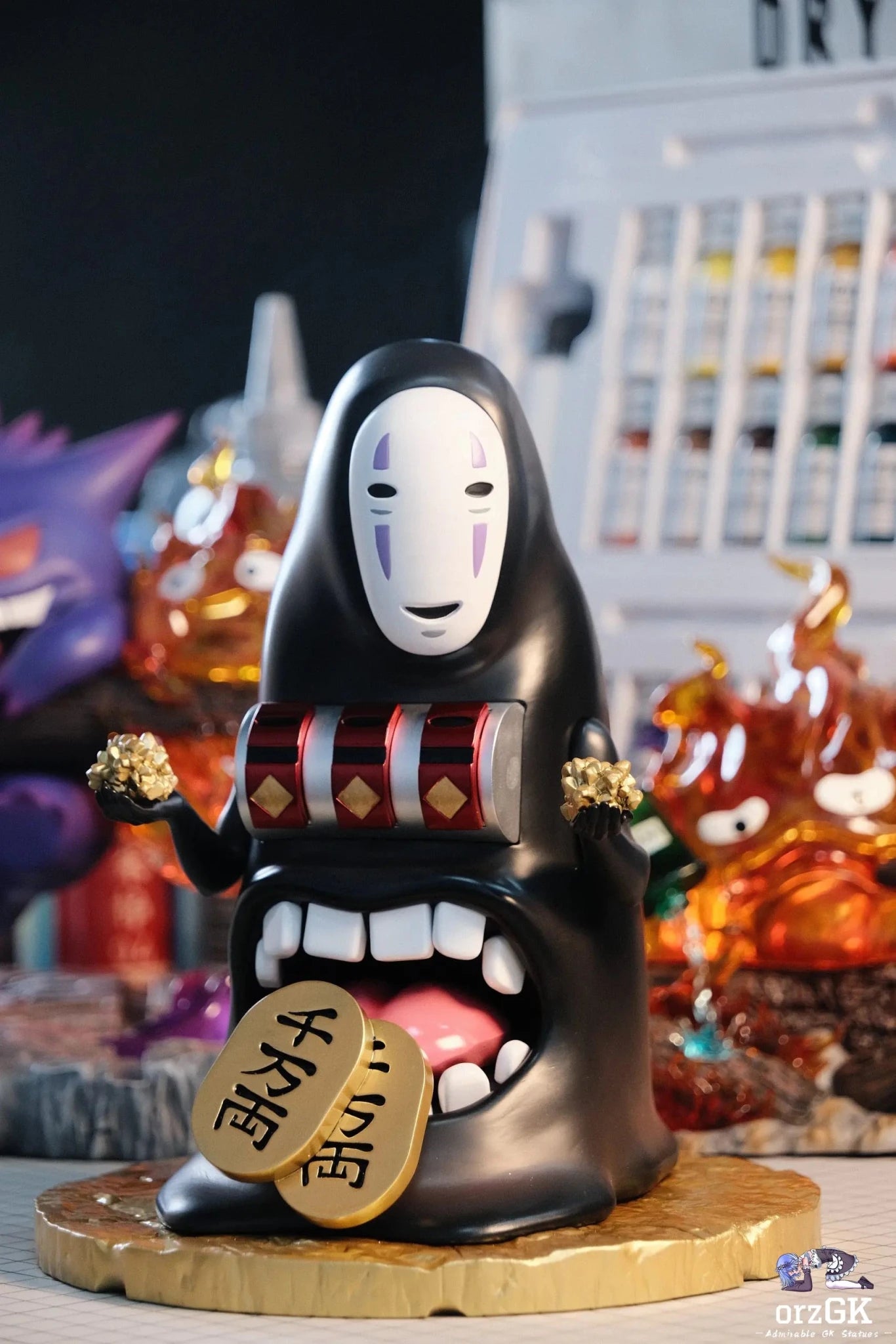 MMLAND Studio - No - Face with a Money - Spitting Machine Spirited Away resin statue Navy Toys anime figure