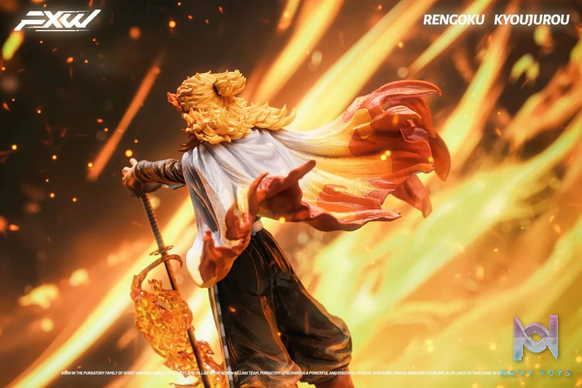 FXW Studio - Demon Slayer Nine Hashira Series Flame Hashira Rengoku Kyojuro resin statue Navy Toys anime figure