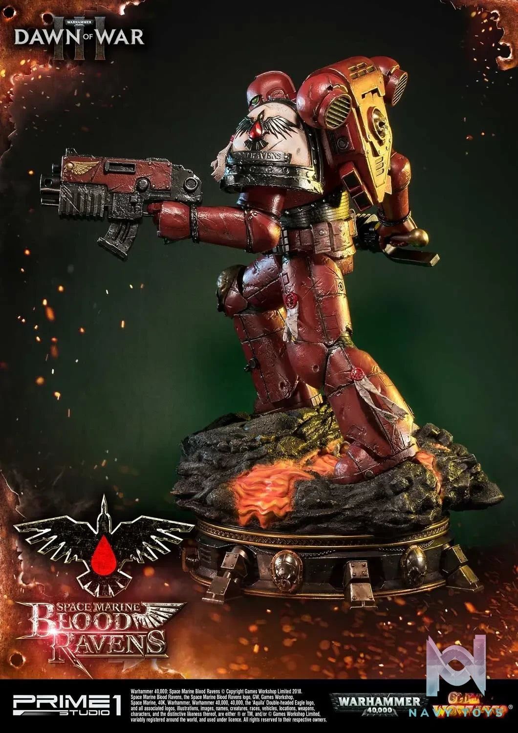 Prime 1 Studio – Premium Masterline Warhammer 40,000: Dawn of War III Space Marine Blood Ravens PMWH40K-02 PMWH40K-02DX (Licensed)