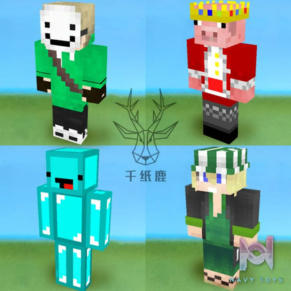 Qian Zhi Lu Studio – Steve Creeper Solid 303 Articulated 3D Paper Model DIY Minecraft