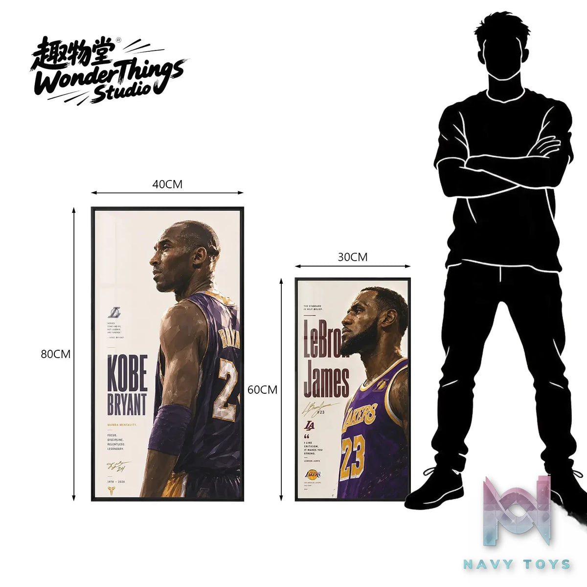 Wonder Things Studio – NBA Star Poster Background Wall Decor Painting NBA