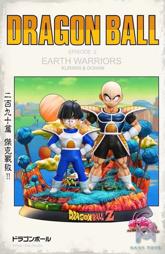 White hole Studio - Dragon Ball Namek Series: Earth Warriors Son Gohan & krillin resin statue Navy Toys anime figure