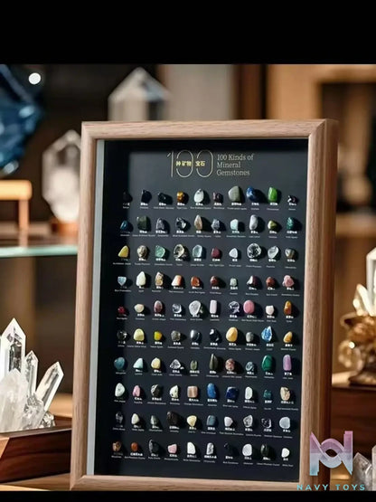 Orz Collectibles – 100 Kinds of Mineral Specimens Natural Crystal Rock Stone Science Ore Collection